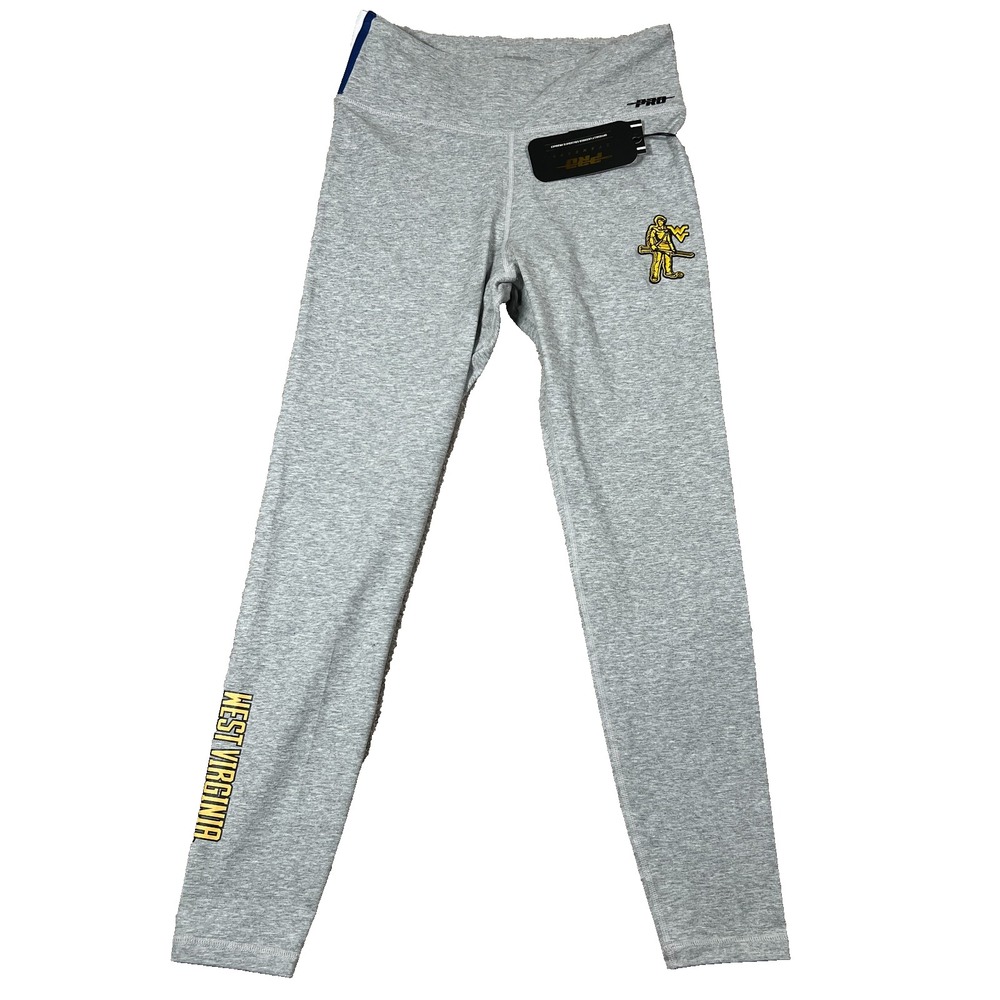 Pro Standard Womens Medium Gray West Virginia Mountaineers Football Leggings NWT - Picture 1 of 8